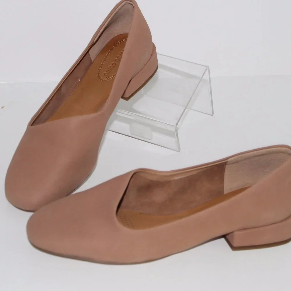 REDUCED CORSO COMO Honey Dew Beige Leather Asymmetr Comfort Pump 9.5 M BETSIE